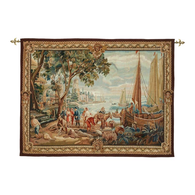 Return of the Fisherman Handwoven Tapestry - 157 X 211 Cm (5'2" X 6'11") - Requires Rod Size 5 For Sale