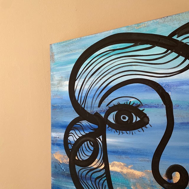 1970s Original Peter Keil Abstract Painting on Canvas For Sale - Image 5 of 10