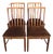 Set of Four Mid Century Modern Teak Frame Dining Chairs c.1960 For Sale