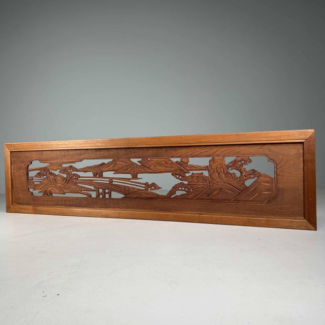 Authentic Ranma (欄間) from Japan, Taisho period, 1920s. Dimensions: height 42 cm, width 171.5 cm, depth 2.5 cm. Ranma are...