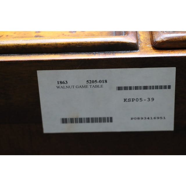 Theodore Alexander Walnut Game Table For Sale - Image 9 of 16
