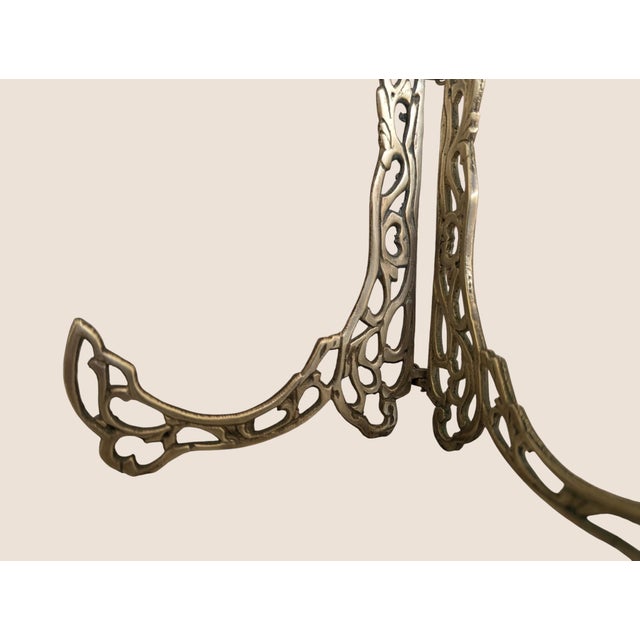 Brass Early 20th Century Solid Brass Tabletop Easel For Sale - Image 8 of 8