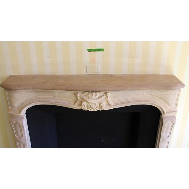 Late 19th Century Waldorf Astoria Louis XV French Limestone Mantel For Sale - Image 5 of 14