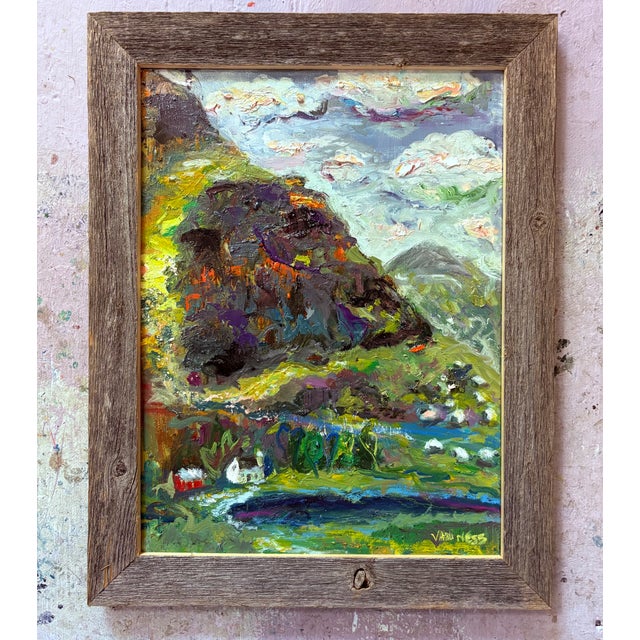 Scottish Home on the Hill, Original Oil Painting, by Van Ness For Sale - Image 10 of 12