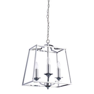 Pasargad Home Lionnel Polished Chrome Frame Chandelier For Sale