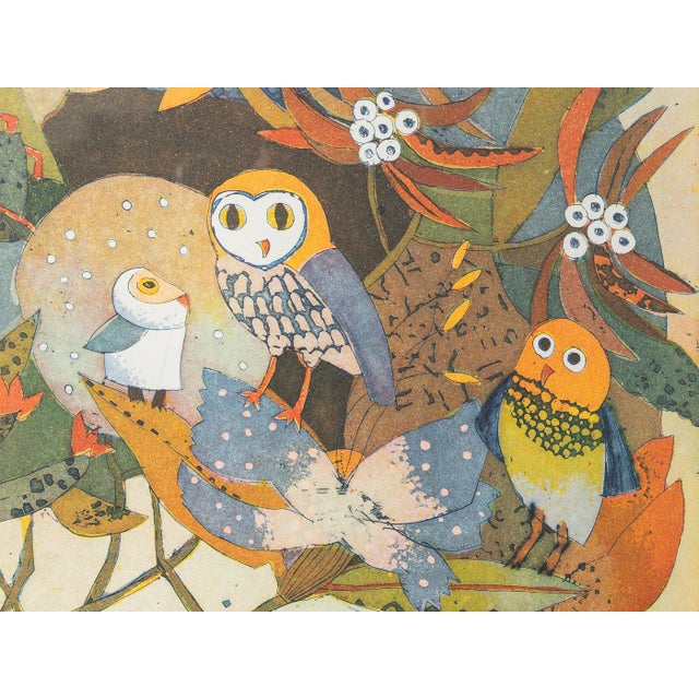 Im Abendbaum, Color Etching by Jutta Votteler, 51cm x 62cm hand-printed original color etchingHand-signed and numbered...