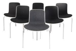 PK8 Dining Chairs with Kvadrat Upholstery by Poul Kjærholm for Fritz Hansen, 2008, Set of 6