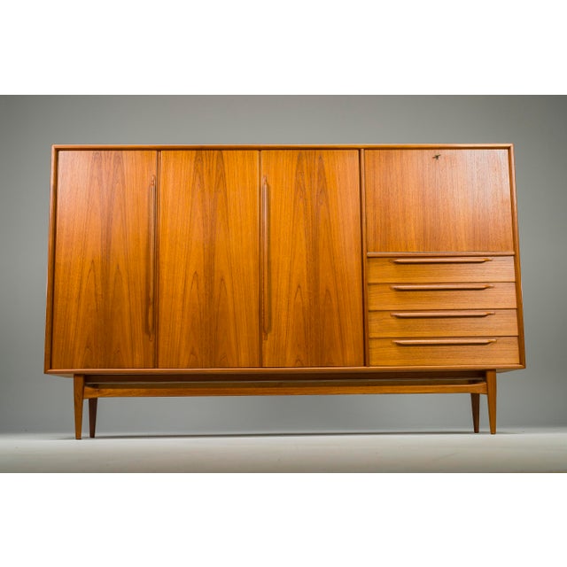 Mid-Century Teak Type Rt 200 Highboard in Teak by Heinrich Riestenpatt for RT Möbel, 1960s For Sale - Image 10 of 18
