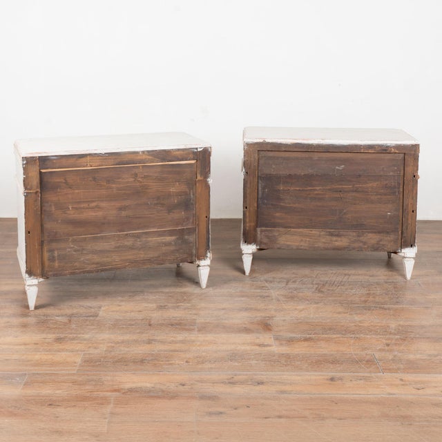 19th Century Gustavian White Pair of Chest of Drawers For Sale - Image 14 of 14