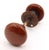 Vintage Reddish Brown Ceramic Passage Door Knob Set For Sale - Image 4 of 5
