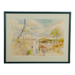 Vintage Watercolor of Bermuda by Alfred Birdsey