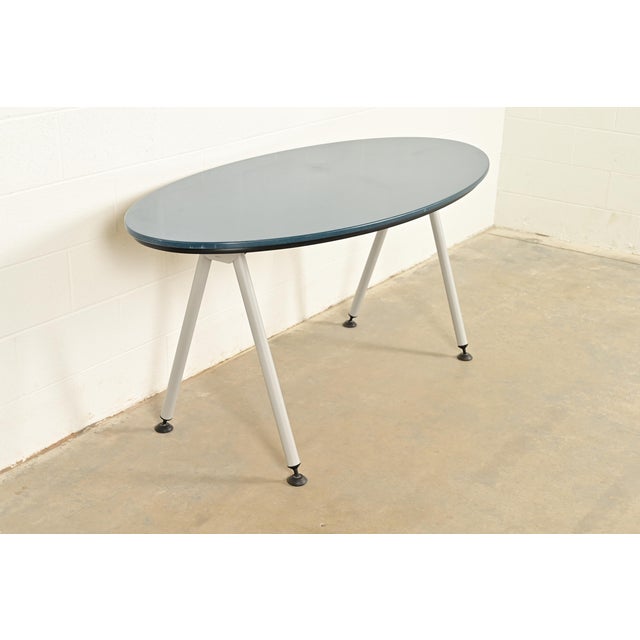 Herman Miller Style Modern Oval Dining Table or Library Table For Sale - Image 11 of 11