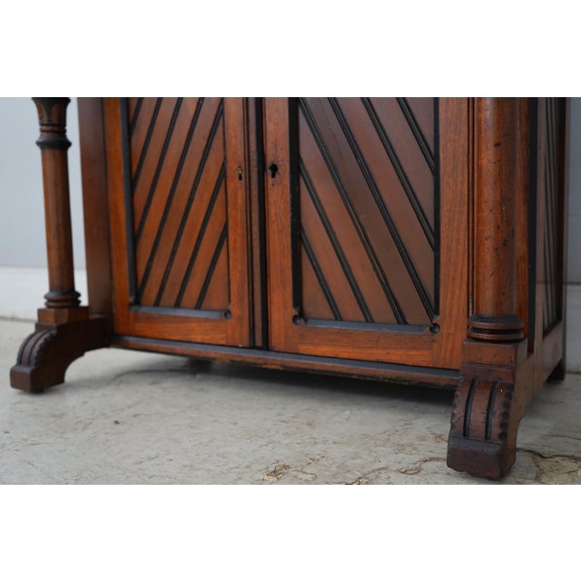 Wood Stunning American Eastlake Victorian Walnut Secretary Desk For Sale - Image 7 of 18