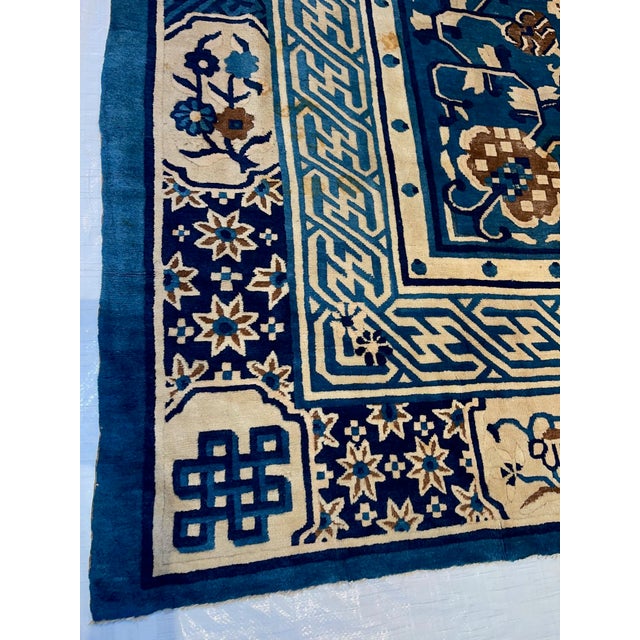 Art Deco 1920s Antique Asian Art Deco Chinese Peking Rug For Sale - Image 3 of 5