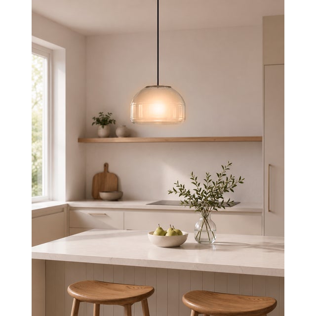 Seeded Blown Glass Pendant Light by Artem Zakharchenko-Halytskyi For Sale - Image 4 of 5