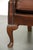English Brown Cowhide Chesterfield Wing Lounge Chair For Sale - Image 12 of 13