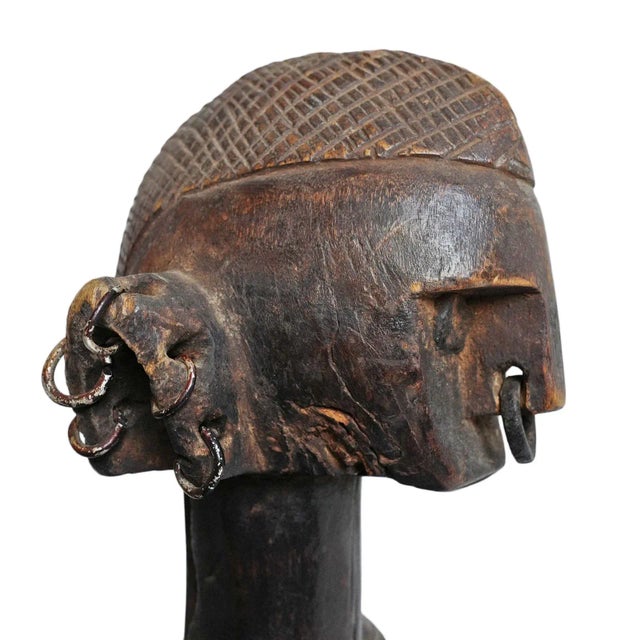 Brown Mid 20th Century Bambara Female Figure For Sale - Image 8 of 13