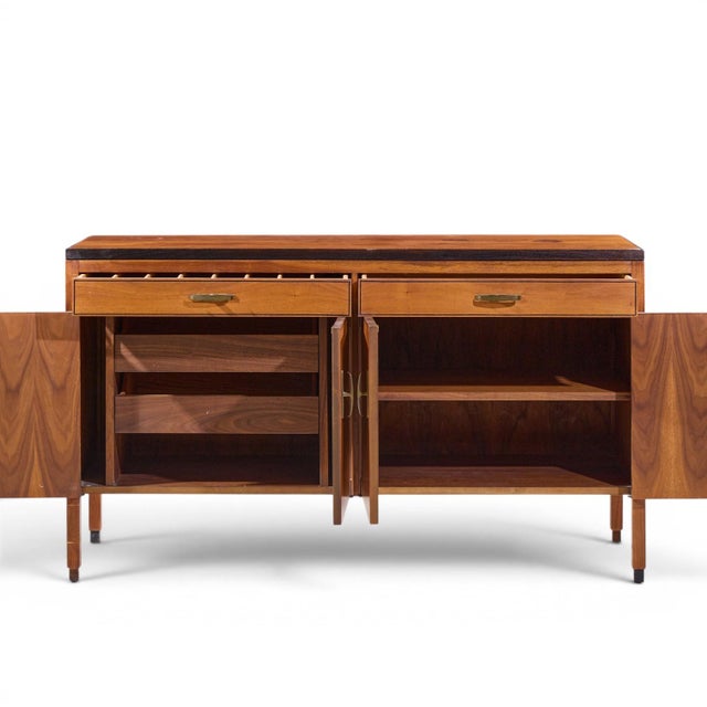 Kipp Stewart for Calvin Mid Century Ebonized Teak Credenza For Sale - Image 10 of 11