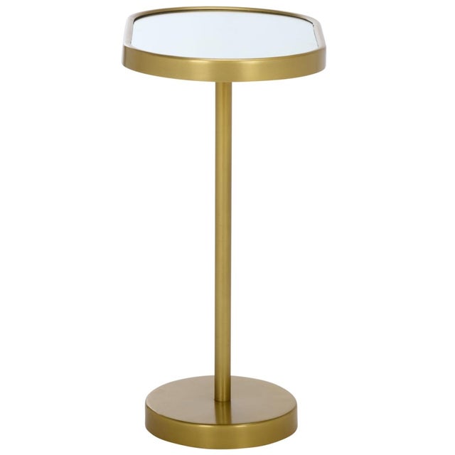 Metal Ikaky Side Table in Gold / Mirror For Sale - Image 7 of 8
