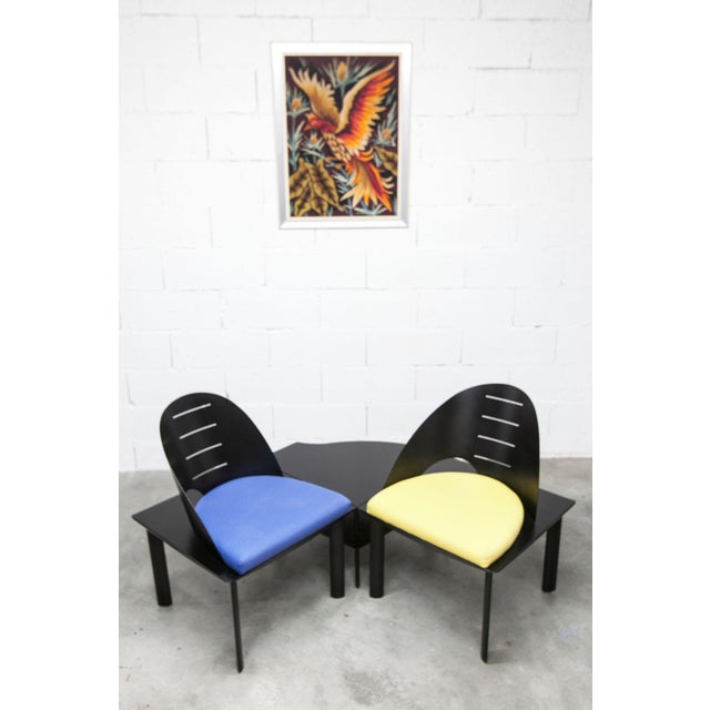 Armchairs and Coffee Table by Patrice Bonneau Genexco, 1980, Set of 3 For Sale - Image 9 of 18
