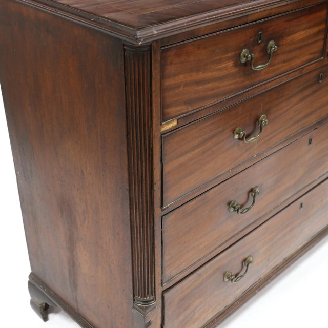 Early 19th Century Early 19th Century Large George III Mahogany Chest of Drawers For Sale - Image 5 of 8