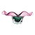 Late 20th Century Murano Style Sommerso Art Glass Ruffled Centerpiece Bowl Pink Green 20" For Sale - Image 5 of 17