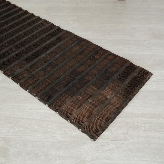 Postmodern Steel and Leather Doormat from Arte & Cuoio, Italy, 1980s For Sale - Image 3 of 15