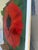 Ruby Red "Poppy Flower" Modern Original Oil Painting, by Jennifer Hohlfelder For Sale - Image 8 of 9
