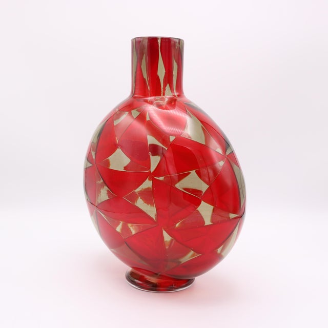 "Intariso" Art Glass Vase by Ercole Barovier For Sale - Image 9 of 10