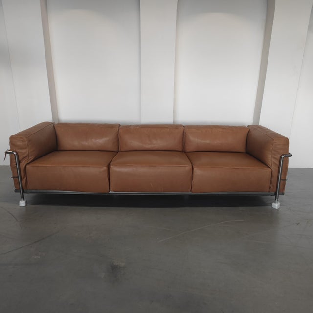 Cognac LC3 3-Seater Sofa from Cassina, 2024 For Sale - Image 10 of 10