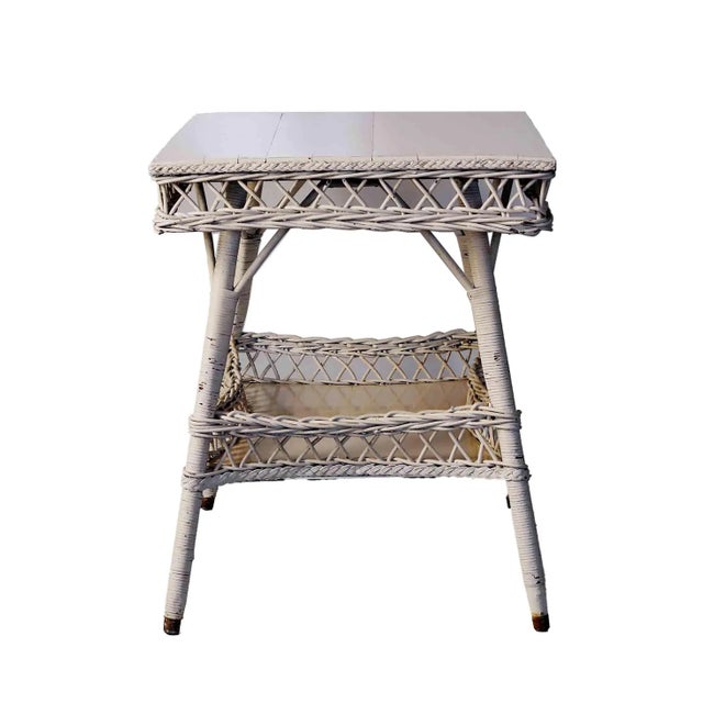 Antique Wicker Table For Sale - Image 4 of 9