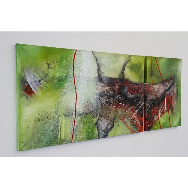 MS, The Alli-Gate Diptych, 2021, Acrylic on Canvases, Set of 2 For Sale - Image 7 of 15