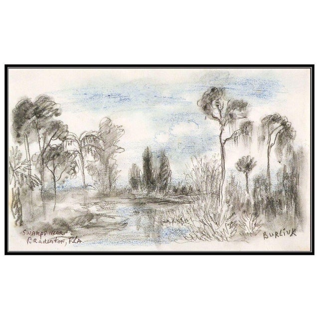 Message us to inquire about custom framing options! (Included for free with every purchase) The artwork here, "Swamps Near...