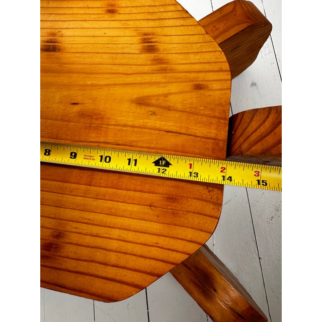 Brown Vintage Handmade Folk Art Furniture Turtle Plant Stand or Stool For Sale - Image 8 of 9