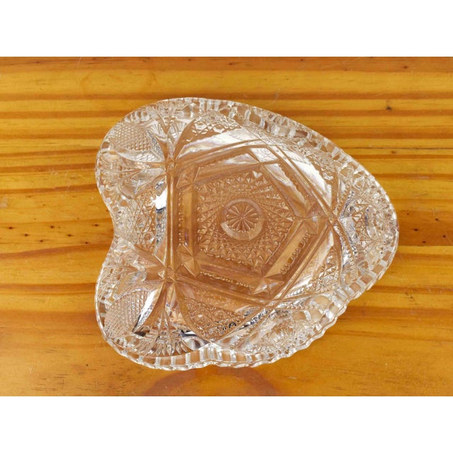 Early 20th Century Early 20th Early American Pattern Glass Clear Pressed Glass Tri-Cornered Nappy Bowl For Sale - Image 5 of 6