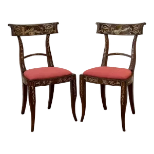 Pair of Early 19th Century Italian Painted Side Chairs