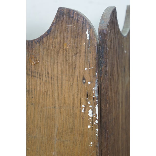 Antique Quartersawn Oak Mirrored Corner Medicine Cabinet Cupboard 20" For Sale - Image 15 of 17