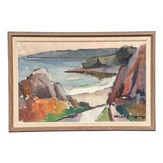 Knut Ljungberg, Seascape, 1960s, Oil Painting on Canvas, Framed For Sale