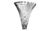Stunning clear hand blown cut lead crystal glass trumpet vase with exquisite intaglio wheel cut designs of bold styilized...