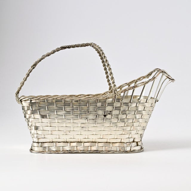 Silver-Plated Wine Basket from Christofle, 1970s, in Good conditions. Designed 1920 to 1949 This piece has an attribution...
