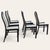 Wood Set of Six Italian Postmodern Dining Chairs – Black Lacquer and Solid Wood, 1980s For Sale - Image 7 of 10