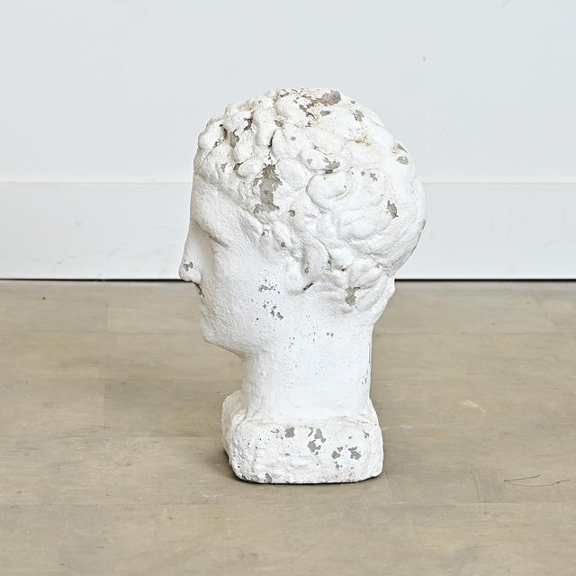 Figurative English 20th Century Stone Bust of a Greco-Roman Youth For Sale - Image 3 of 7