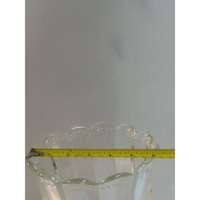 1970s Imperlux Bohemia Czechoslovakia Handcut Crystal Vase With Frosted Rose Etched For Sale - Image 13 of 14