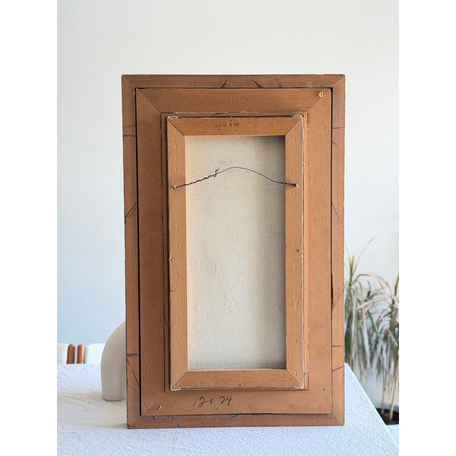 Original Vintage Floral Oil Painting, Impasto Pink Blossoms Still Life, Gilt Frame, Mid Century Art For Sale In Los Angeles - Image 6 of 11