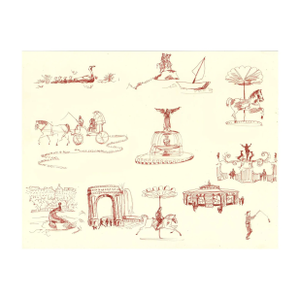 Central Park Toile Print by Pauline De Roussy De Sales