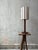 Brown Vintage Handmade Sculptural Table Lamp in the style of Brancusi For Sale - Image 8 of 10