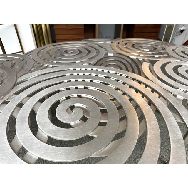 Contemporary Stainless Steel Spiral Coffee Table by Antonio Cagianelli, Italy For Sale - Image 11 of 12