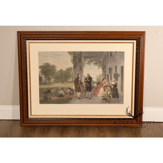 The Home Of George Washington Colored Engraving After Thomas Oldham Barlow For Sale - Image 15 of 18