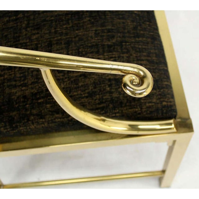 Mastercraft Pair of Decorative Forged Solid Brass Barrel Back Chairs by Mastercraft MINT! For Sale - Image 4 of 10