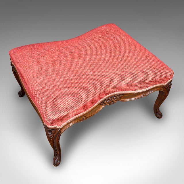 1850's Large Antique Fireside Stool For Sale - Image 6 of 9